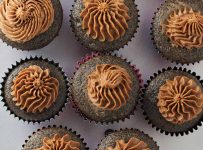 Moist Chocolate Cupcakes with Mocha Buttercream Frosting